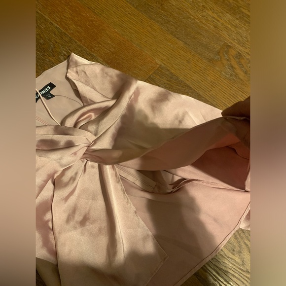 Express fairycore polyester pink cami blouse with open effect and straps - Picture 2 of 7